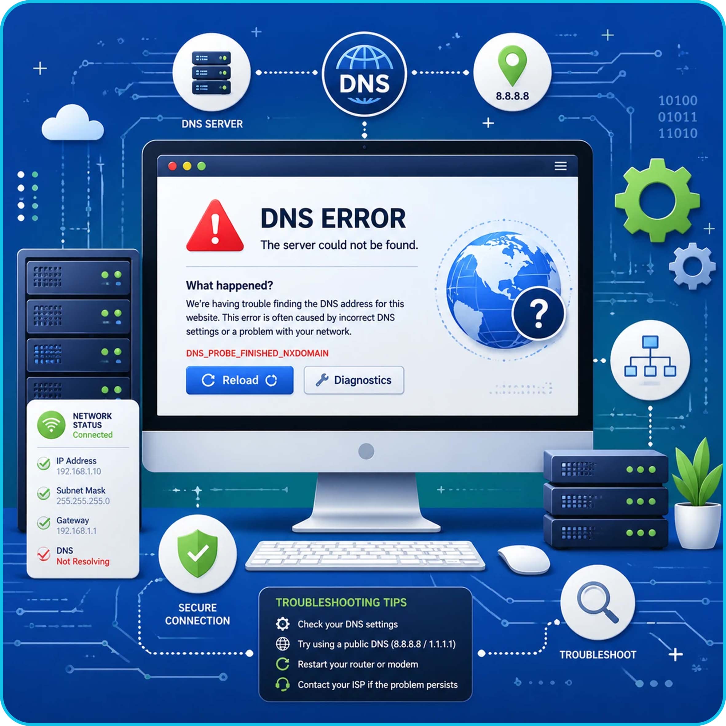ارور DNS