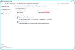 نوع اتصال اینترنت